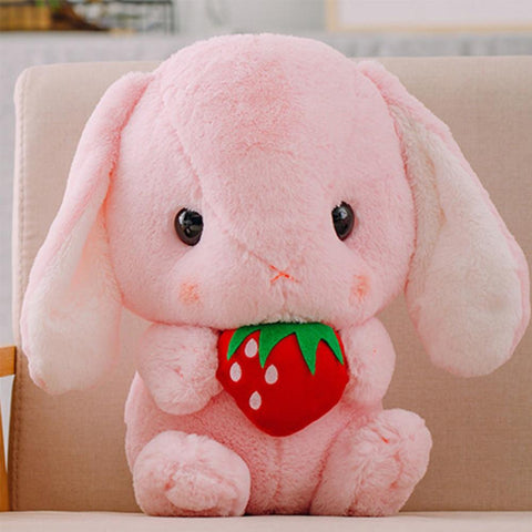 Peluche Lapin Rose, Gris ou Marron