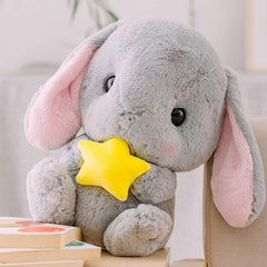 Peluche Lapin Rose, Gris ou Marron